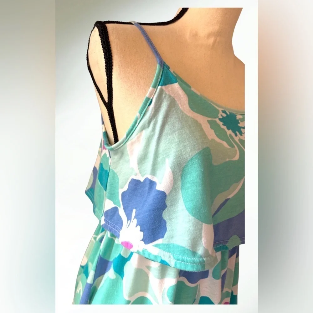 The Children Place Girls Sea Blue Spaghetti Strap Dress Size XL 14